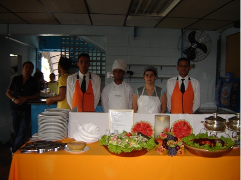 Churrasco realizado no Aeroporto 